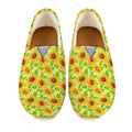 Beige Watercolor Sunflower Pattern Print Casual Shoes
