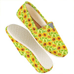 Beige Watercolor Sunflower Pattern Print Casual Shoes