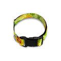 Beige Watercolor Sunflower Pattern Print Dog Collar