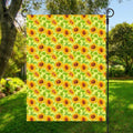 Beige Watercolor Sunflower Pattern Print Garden Flag