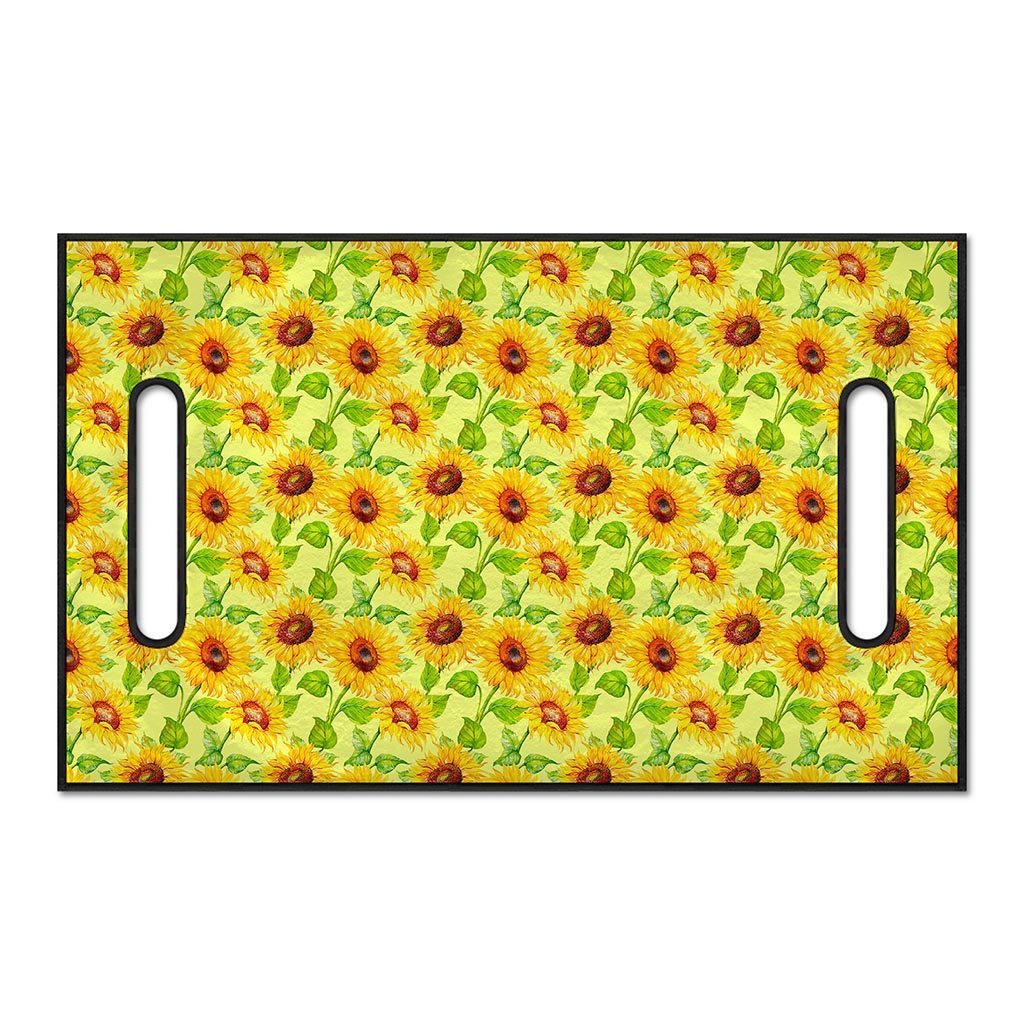 Beige Watercolor Sunflower Pattern Print Golf Cart Seat Cover