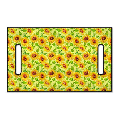 Beige Watercolor Sunflower Pattern Print Golf Cart Seat Cover