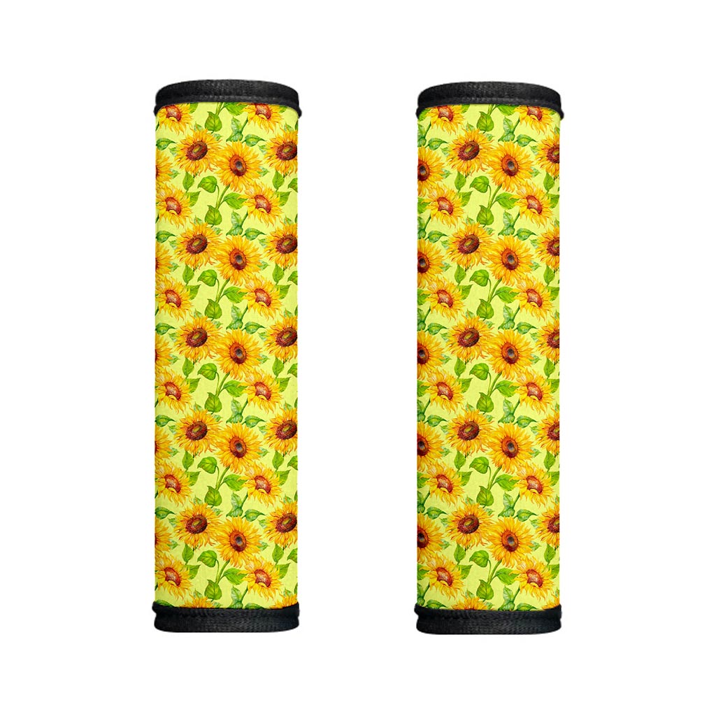 Beige Watercolor Sunflower Pattern Print Handle Covers