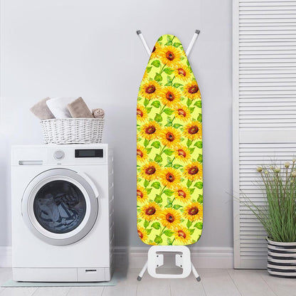 Beige Watercolor Sunflower Pattern Print Ironing Board Cover