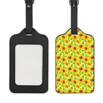 Beige Watercolor Sunflower Pattern Print Luggage Tag