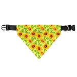 Beige Watercolor Sunflower Pattern Print Over The Collar Dog Bandana