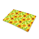 Beige Watercolor Sunflower Pattern Print Pet Cooling Mat Cover