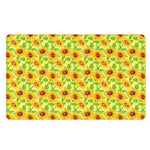 Beige Watercolor Sunflower Pattern Print Polyester Doormat