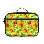 Beige Watercolor Sunflower Pattern Print Portable Lunch Bag