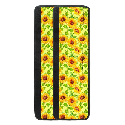 Beige Watercolor Sunflower Pattern Print Refrigerator Handle Covers