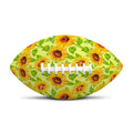 Beige Watercolor Sunflower Pattern Print Rugby Ball