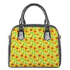 Beige Watercolor Sunflower Pattern Print Shoulder Handbag
