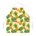 Beige Zebra Pineapple Pattern Print Adjustable Apron