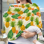 Beige Zebra Pineapple Pattern Print Baby Seat Cover