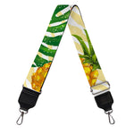 Beige Zebra Pineapple Pattern Print Bag Strap