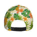 Beige Zebra Pineapple Pattern Print Baseball Cap