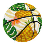 Beige Zebra Pineapple Pattern Print Basketball