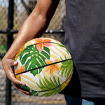 Beige Zebra Pineapple Pattern Print Basketball
