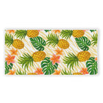 Beige Zebra Pineapple Pattern Print Beach Towel