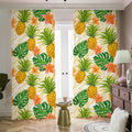 Beige Zebra Pineapple Pattern Print Dimout Pencil Pleat Curtains