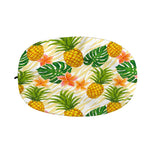 Beige Zebra Pineapple Pattern Print Car Side Mirror Covers