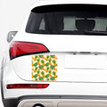 Beige Zebra Pineapple Pattern Print Car Sticker