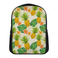 Beige Zebra Pineapple Pattern Print Casual Backpack