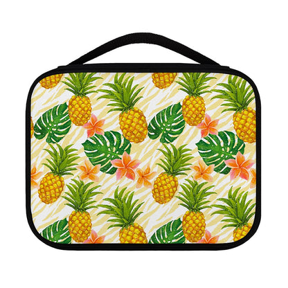 Beige Zebra Pineapple Pattern Print Classic Bible Case
