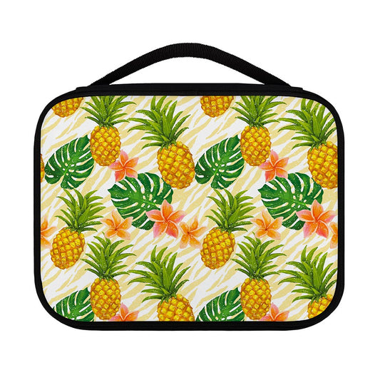 Beige Zebra Pineapple Pattern Print Classic Bible Case