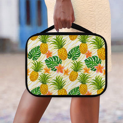 Beige Zebra Pineapple Pattern Print Classic Bible Case