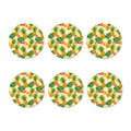 Beige Zebra Pineapple Pattern Print Coaster Set