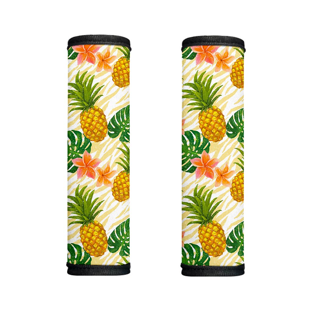 Beige Zebra Pineapple Pattern Print Handle Covers