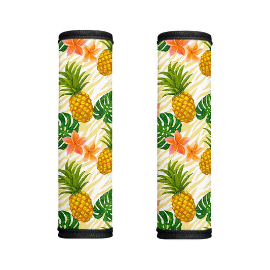 Beige Zebra Pineapple Pattern Print Handle Covers