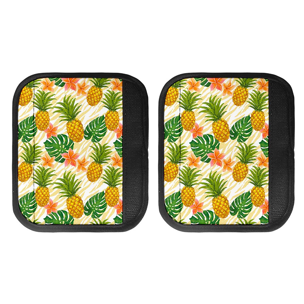 Beige Zebra Pineapple Pattern Print Handle Covers
