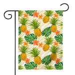 Beige Zebra Pineapple Pattern Print House Flag