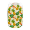 Beige Zebra Pineapple Pattern Print Mesh Laundry Hamper