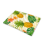 Beige Zebra Pineapple Pattern Print Pet Cooling Mat Cover