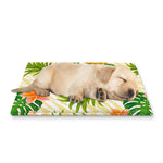 Beige Zebra Pineapple Pattern Print Pet Cooling Mat Cover