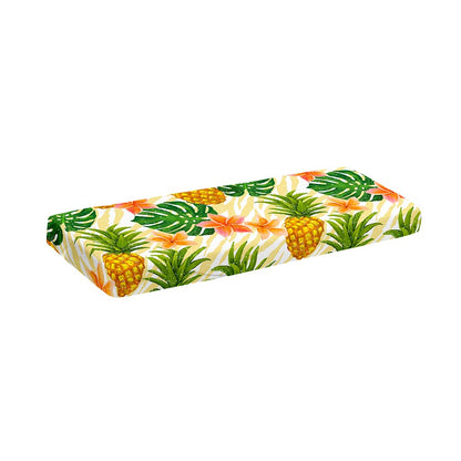 Beige Zebra Pineapple Pattern Print Piano Keyboard Cover