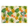 Beige Zebra Pineapple Pattern Print Placemat