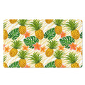 Beige Zebra Pineapple Pattern Print Polyester Doormat