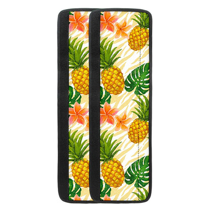 Beige Zebra Pineapple Pattern Print Refrigerator Handle Covers