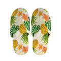 Beige Zebra Pineapple Pattern Print Slippers