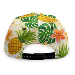 Beige Zebra Pineapple Pattern Print Snapback Cap