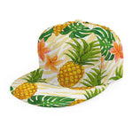 Beige Zebra Pineapple Pattern Print Snapback Cap