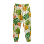 Beige Zebra Pineapple Pattern Print Sweatpants