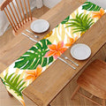 Beige Zebra Pineapple Pattern Print Table Runner