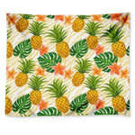 Beige Zebra Pineapple Pattern Print Tapestry