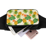 Beige Zebra Pineapple Pattern Print Waist Bag