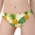 Beige Zebra Pineapple Pattern Print Women's Panties